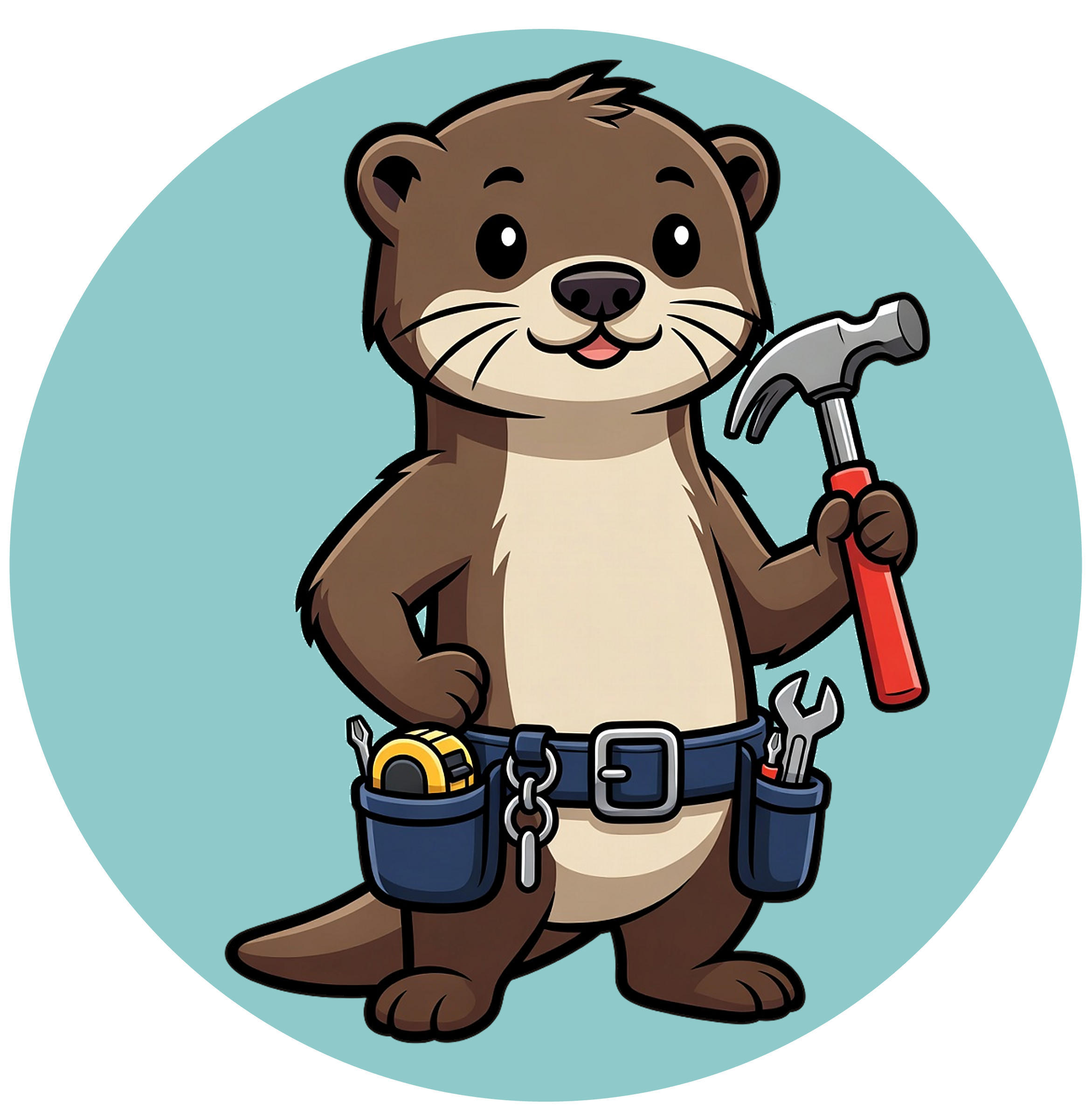 Rusty the River Otter — 3 Rivers Roofing mascot